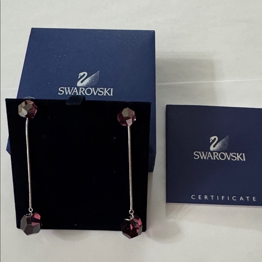 New Authentic Swarovski Meteorite Dangle Drop Earrings. - Picture 4 of 6